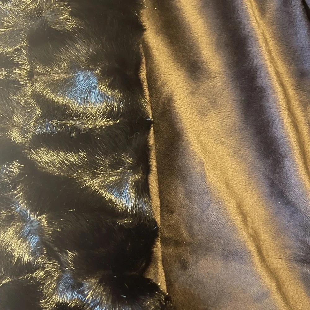 AVIVA STANOFF Chocolate Mink‎ Faux Fur Throw 50X70” New Without Tags